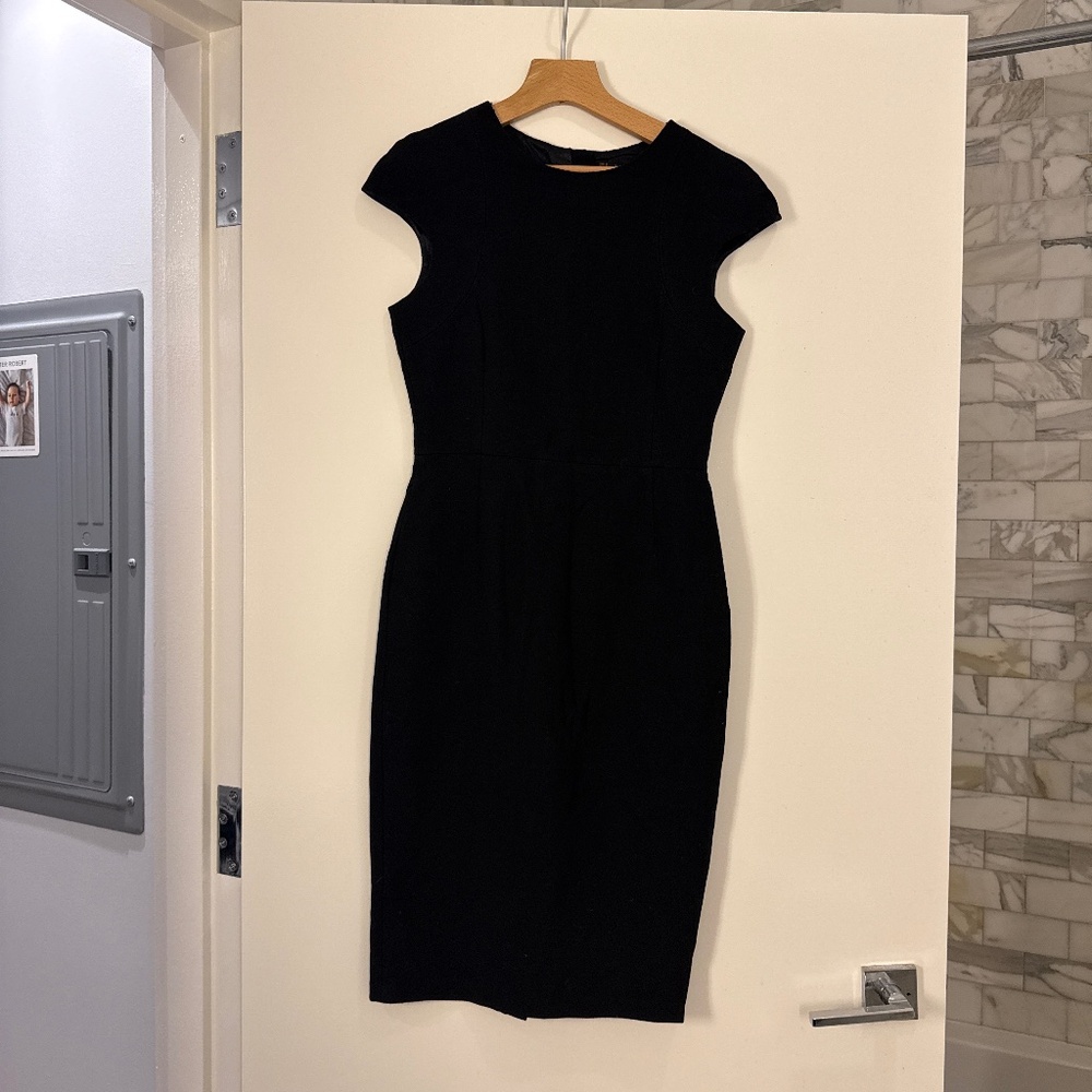 Formal black midi dress